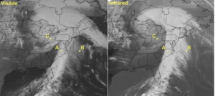 Infrared satellite images